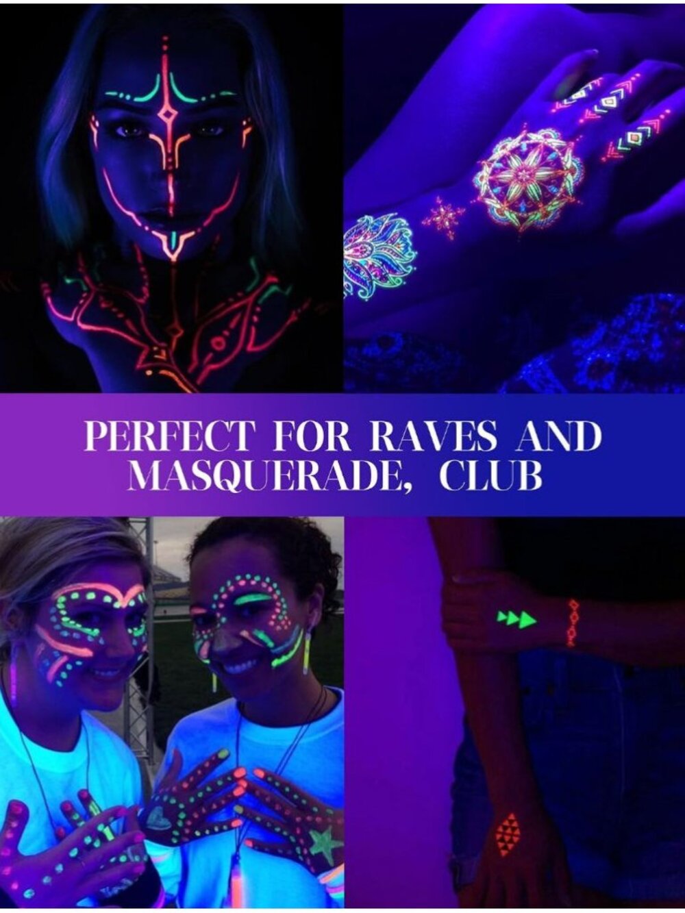 HANDAIYAN UV Rave/Club Paint Dream Face and Body Paint Kit - 01